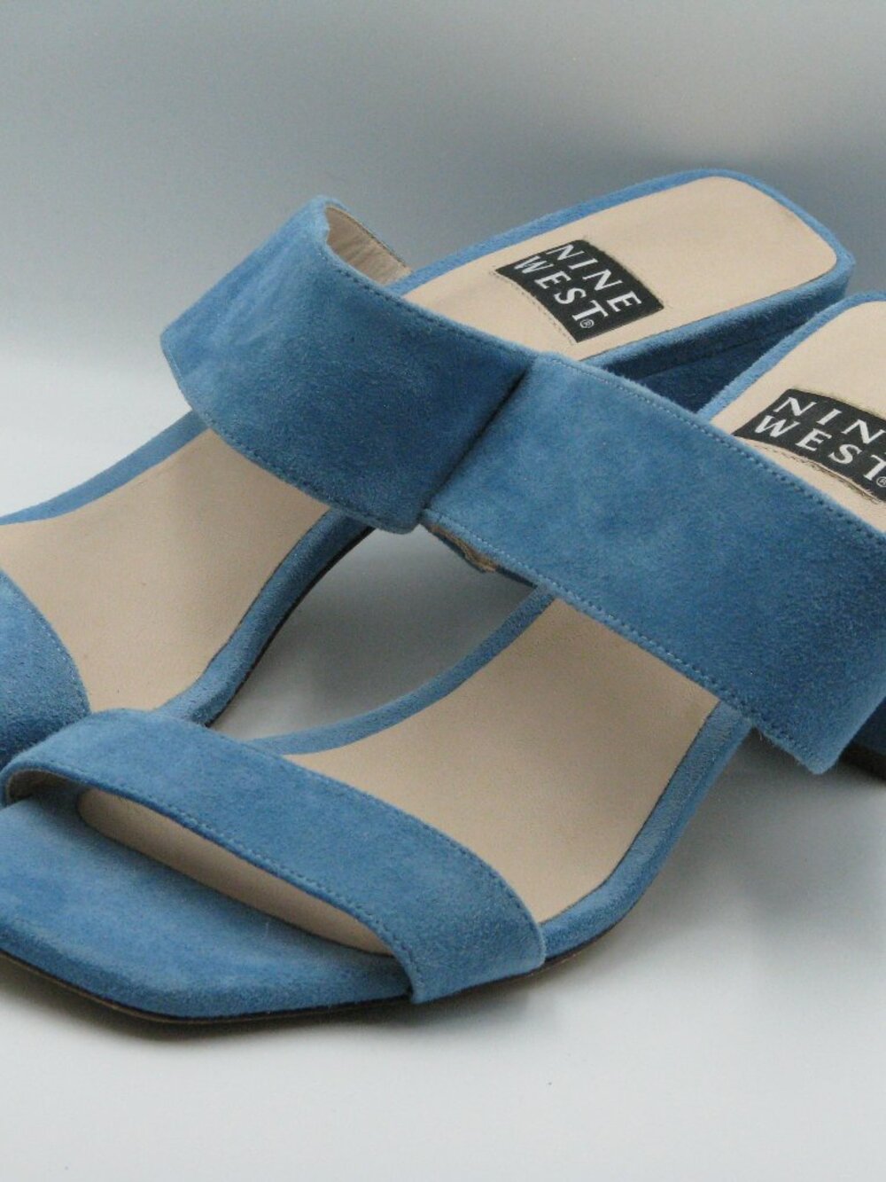 Blue Suede Sandals
